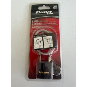 Master Lock 99DSPT Cable Gun Lock 14" Steel Black/Silver for Rifle & Pistol NIP